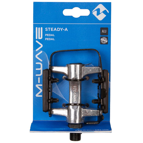 M-Wave Steady-A Platform Pedals Body: Aluminum Spindle: Steel 9/16'' Black