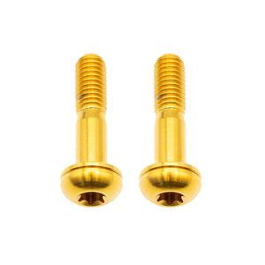 Better Bolts Titanium Flat Mount Bolt Kit 22mm Gold 2/Count