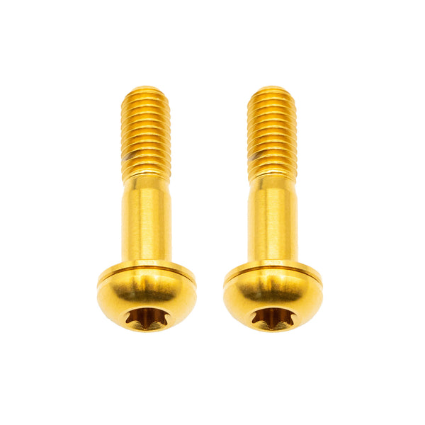 Better Bolts Titanium Flat Mount Bolt Kit 22mm Gold 2/Count