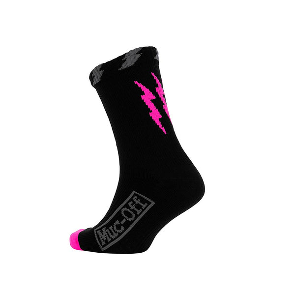 Muc-Off Waterproof Socks Socks Black/Pink LXL Pair