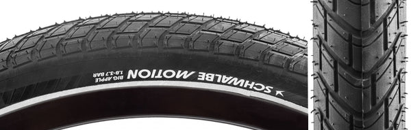 Schwalbe Motion Big Apple Hybrid Tire 20''x2.00 Wire Clincher Addix Green RaceGuard Reflex 67TPI Black