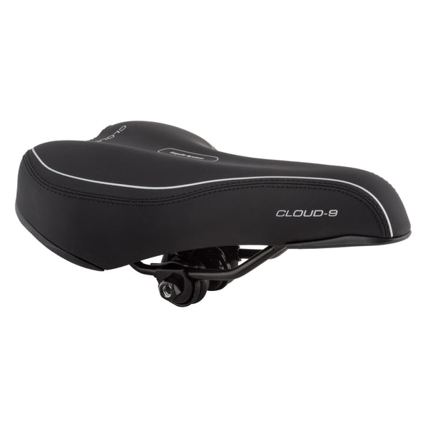 Cloud-9 Sport Anatomic Mens  Steel Multi-Stage Foam Soft Touch Vinyl None Black 10.75x6.25`