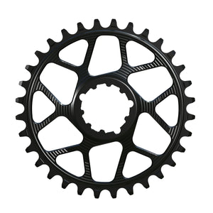 Works Components Round Chainring SRAM 3-Bolt 38T 6mm Offset Blk