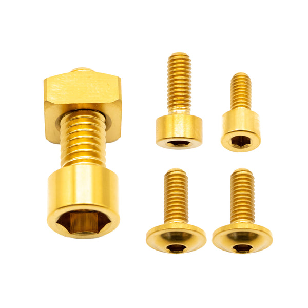 Better Bolts Fox 36 Fork Ti Bolt Kit 2021-2025 Grip Gold 6/Count