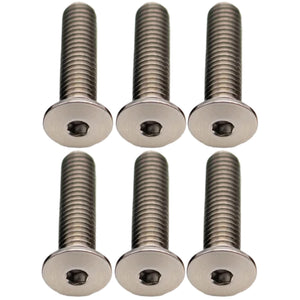 Better Bolts Titanium Water Bottle Cage Bolts20mm Silver 6/Count