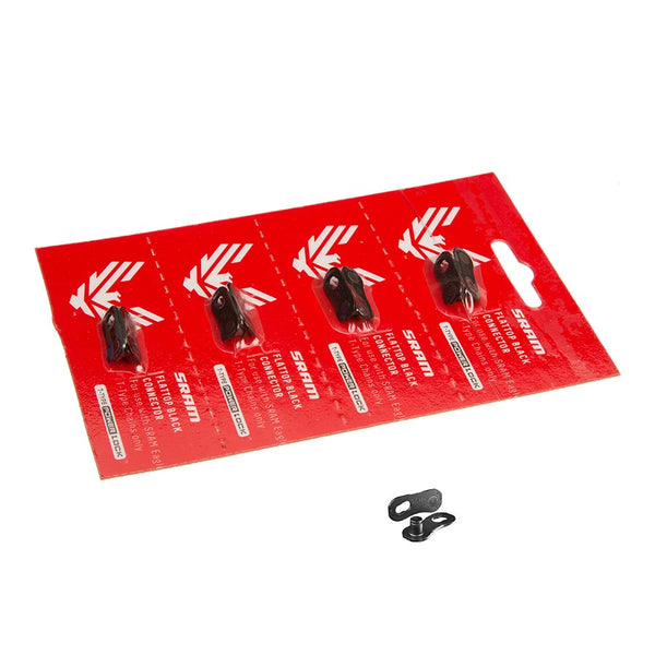 SRAM Eagle T-Type PowerLock Flattop Connector Link - 12-Speed For Eagle T-Type Flattop Chain Only BLK 4 Pack