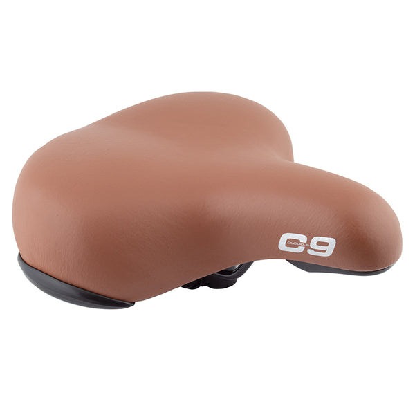 Cloud-9 Support XL Cruiser Steel Multi-Stage Foam Soft Touch Vinyl Elastomer Suspension Brown 11x12.25`