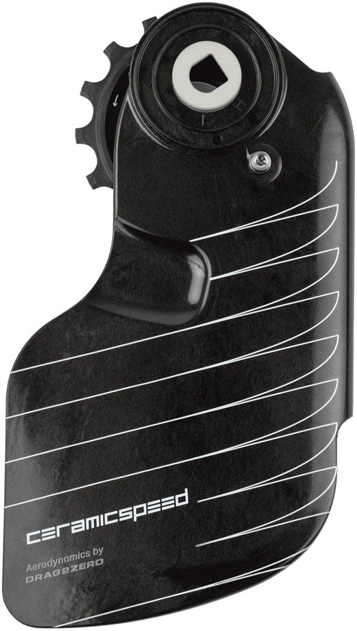 CeramicSpeed OSPW Pulley Wheel Aero Alpha System SRAM Red D1/E1 Force D1 AXS - ALPHA Aluminum Pulley Carbon Cage BLK v2