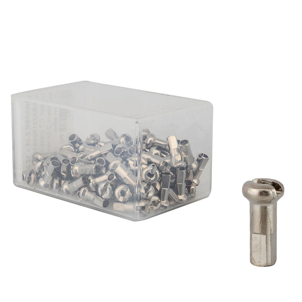 DT Swiss Brass Nipple 13g/12mm Silver Box/100