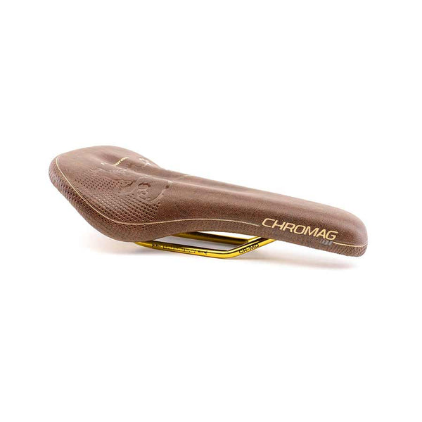 Chromag Trailmaster DT Saddle 280 x 135mm 305g Rawhide/Gold Rails