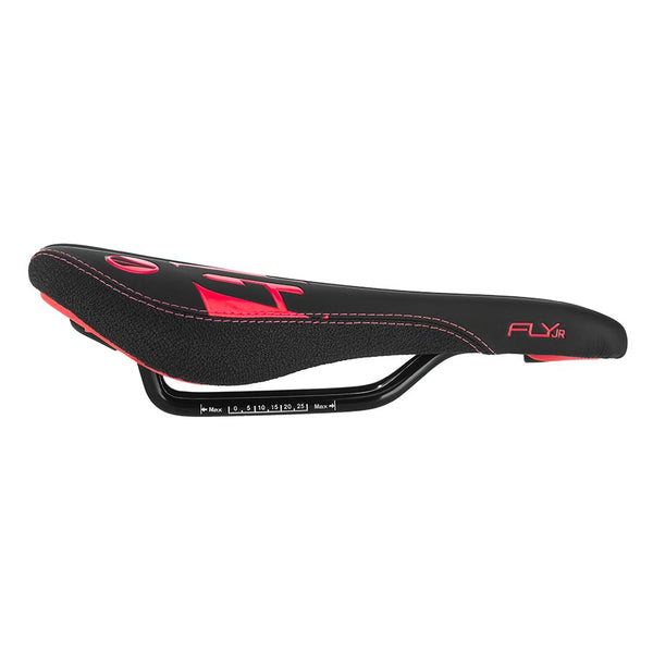 SDG Fly Jr Saddle Steel Rails - Blk/Red