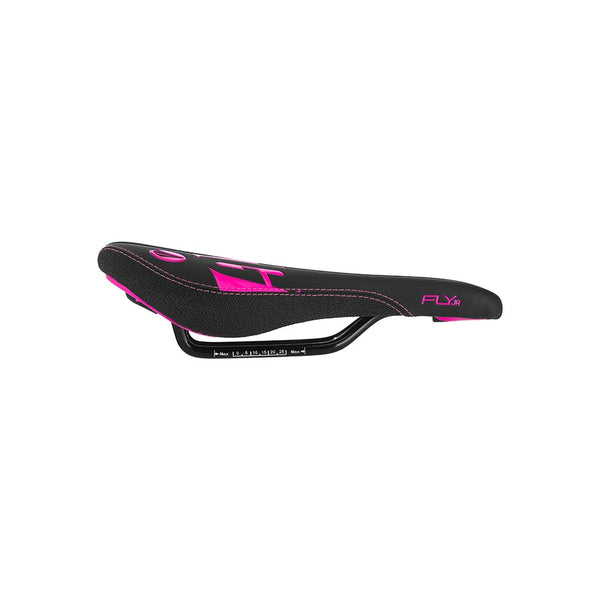 SDG Fly Jr Saddle Steel Rails - Blk/Pink