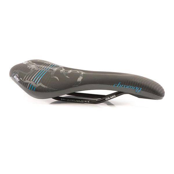 Chromag Juniper Saddle - Chromoly Black/Cyan Womens