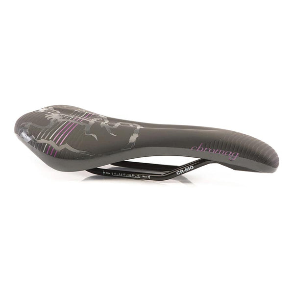 Chromag Juniper Saddle - Chromoly Black/Purple Womens