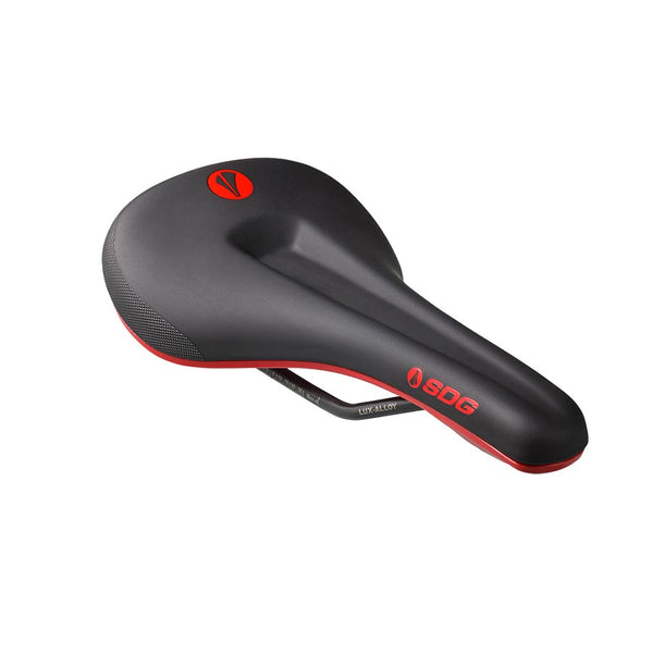 SDG Bel-Air V3 Max Saddle Lux-Alloy Rails Black/Red