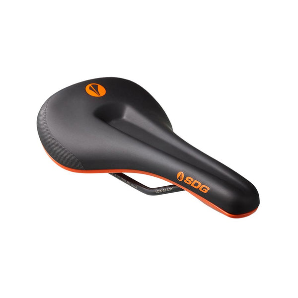 SDG Bel-Air V3 Max Saddle Lux-Alloy Rails Black/Orange