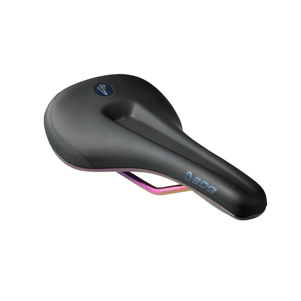 SDG Bel-Air V3 MAX Saddle - PVD Coated Lux-Alloy BLK/Oil-Slick Sonic Welded Sides Limited Edition Fuel