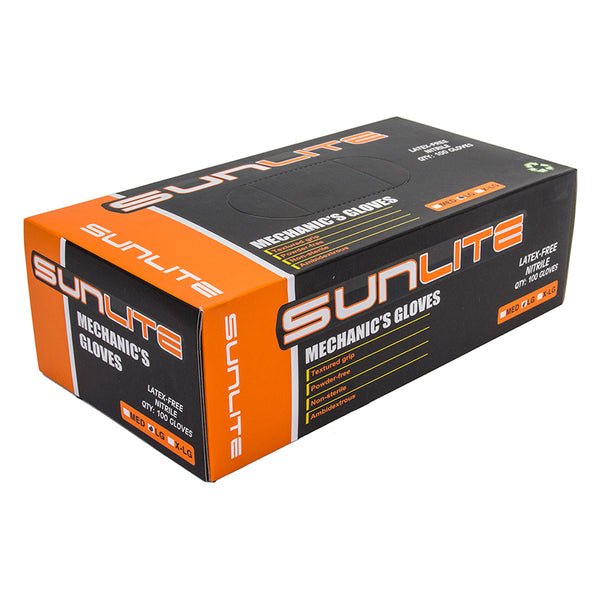 Sunlite Mechanics Gloves Nitrile Gloves Box of 100 Large