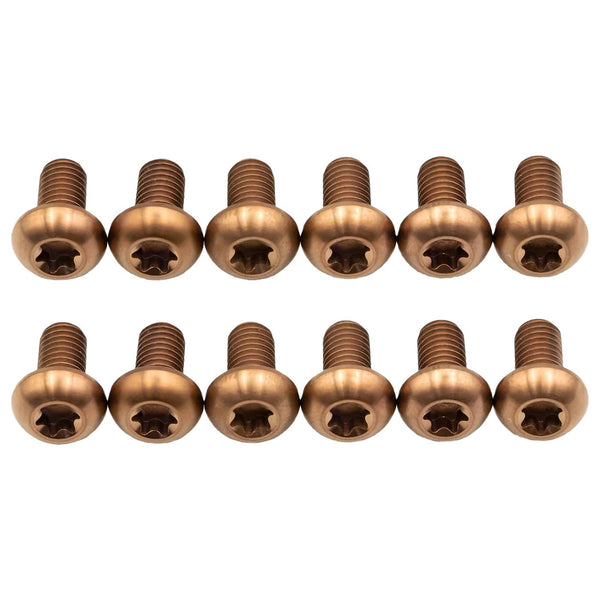 Better Bolts Titanium Buttonhead Rotor Bolt Kit Copper 12/Count