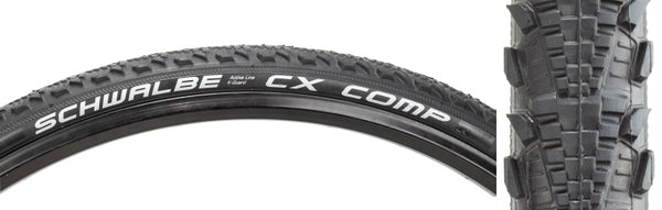Schwalbe CX Comp Gravel Tire 700x38C Wire Clincher SBC K-Guard 50TPI Black