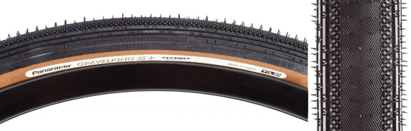 Panaracer GravelKing SS Plus Tire - 700 x 28 Clincher Folding BLK/Brown ProTite Protection