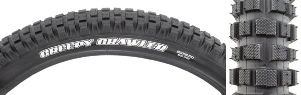 Maxxis Creepy Crawler Tire - 20 x 2.0 Clincher Wire BLK Super Tacky Trials Front