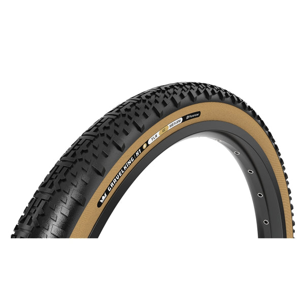 Panaracer GravelKing X1 R Tire - 700 x 35 Tubeless Folding Black/Amber