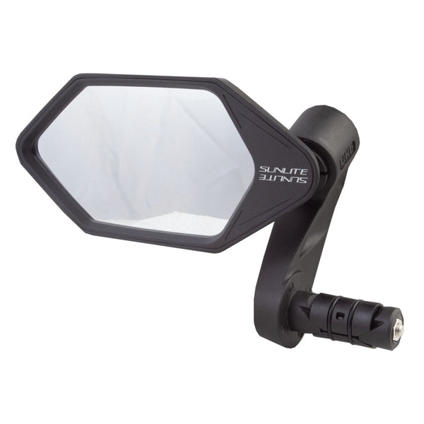Sunlite High Impact eHD Bar End Mirror Bar End Black Left