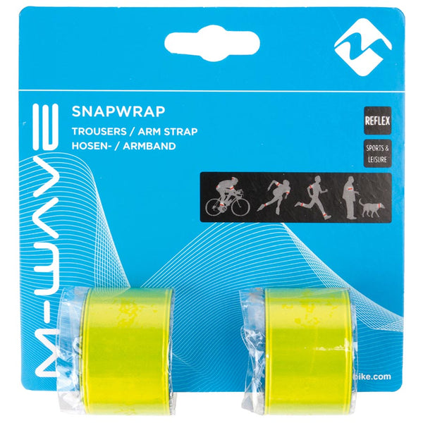 M-Wave Snapwrap Snap-On reflective strap set Yellow
