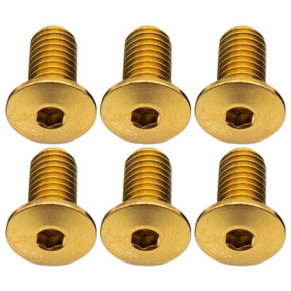 Better Bolts Titanium Water Bottle Cage Bolts 10mm Gold 6/Count