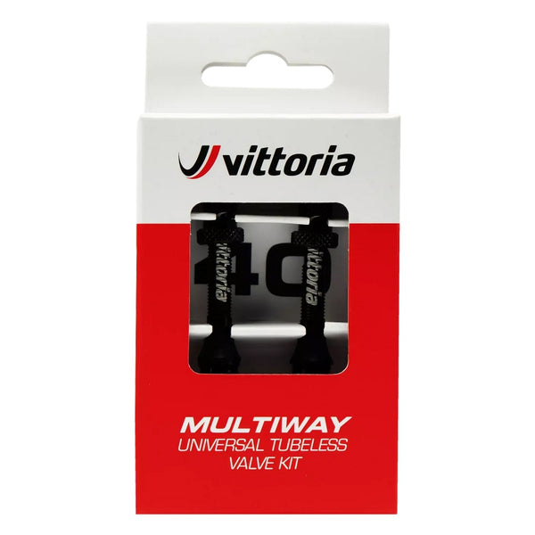 Vittoria Multiway Tubeless Valve Alloy Black 80mm (Pair)
