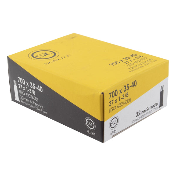 Sunlite Standard Schrader Valve 700x35-40 (27x1-3/8) SV 32mm 0d Smooth Removable 33mm 0.9mm