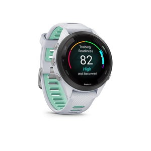 Garmin Forerunner 265S Music Watch Watch Color: Whitestone Wristband: Whitestone/Neo Tropic - Silicone