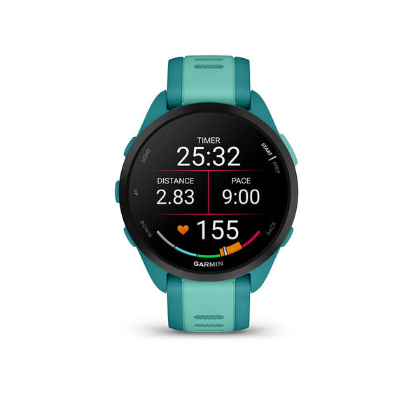 Garmin Forerunner 165 Music Watch Watch Color: Turquoise Wristband: Aqua - Silicone