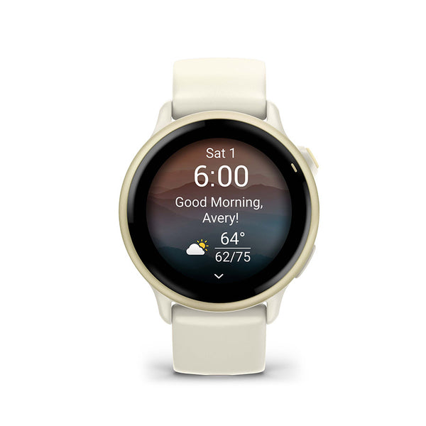 Garmin vivoactive 6 Watch Watch Color: Gold Wristband: Bone - Silicone