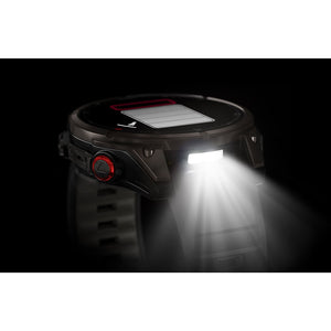 Garmin fenix 8 Pro 47 mm- AMOLED Sap. Watch Watch Color: Grey Wristband: Black/ Pebble Gray - Silicone