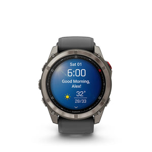 Garmin fenix 8 Pro 51 mm- AMOLED Sap. Watch Watch Color: Grey Wristband: Black - Silicone