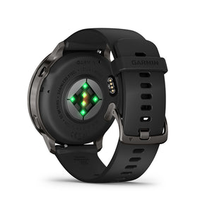 Garmin Venu 4 45mm Watch Watch Color: Slate Wristband: Black - Silicone