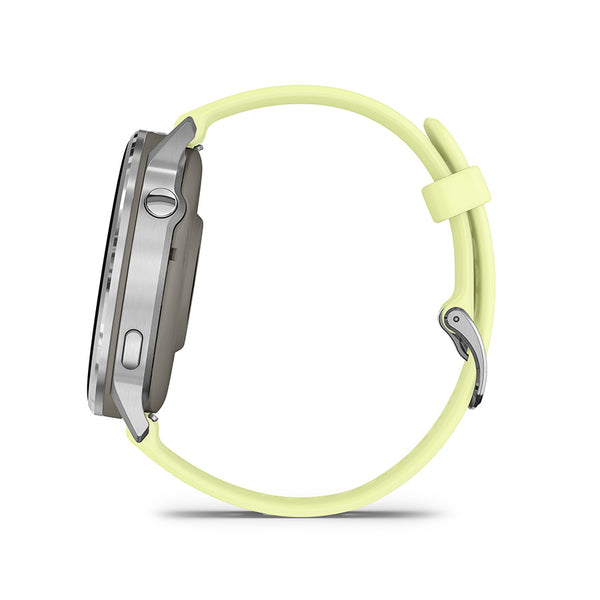 Garmin Venu 4 45mm Watch Watch Color: Silver Wristband: Citron - Silicone