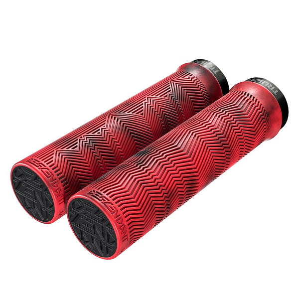 Truvativ Descendant Single Locking Grips 133mm Red/Blood Red Pair