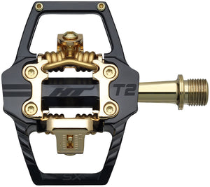 HT Components T2-SX Pedals - Dual Sided Clipless Platform Aluminum 9/16