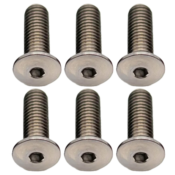 Better Bolts Titanium Water Bottle Cage Bolts 15mm Silver 6/Coun