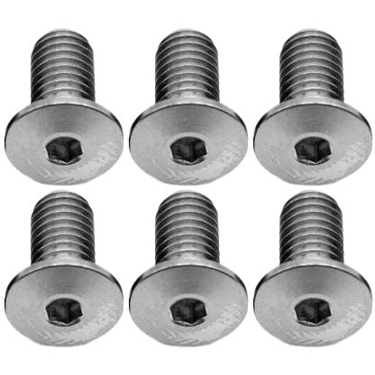Better Bolts Titanium Water Bottle Cage Bolts10mm Silver 6/Count