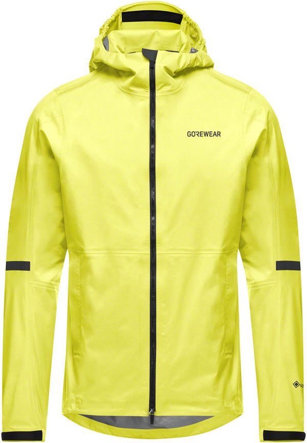 Gorewear Lupra Gore-Tex 2.0 Hooded Jacket - Black/Neon Yellow Men's Small