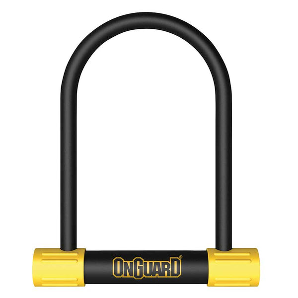 OnGuard BullDog Series U-Lock - 4.5 x 9" Keyed Black/Yellow Includes bracket