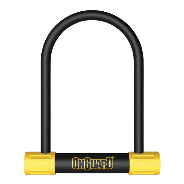 OnGuard BullDog Series U-Lock - 4.5 x 9" Keyed Black/Yellow Includes bracket