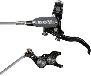 Hope EVO GR4 Disc Brake Lever Set - Left Hand Post Mount 4-Piston Braided Hydraulic Hose BLK/Smoke