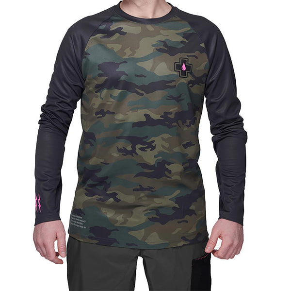 Muc-Off Premium Riders Jersey Long Sleeves Men Camo M