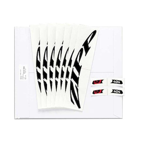 Zipp Decal Set - 303 Matte Black Logo Complete for One Wheel