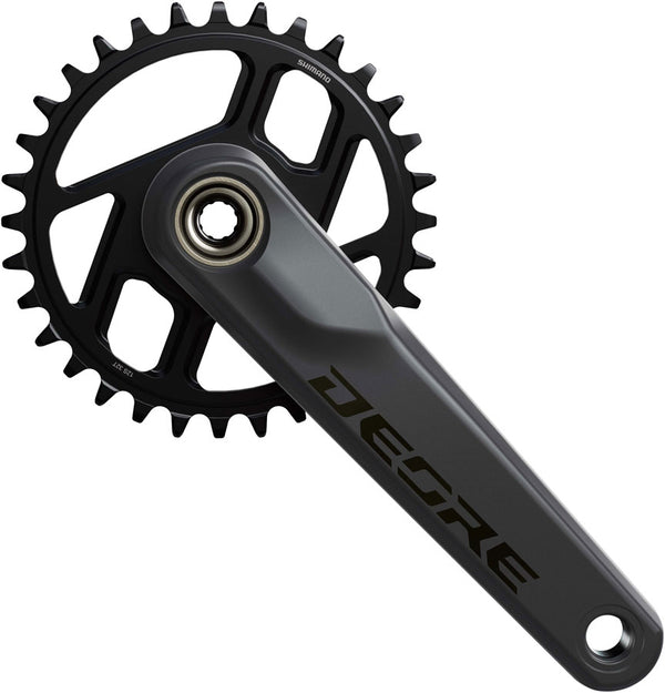 Shimano Deore FC-M6200 Crankset - 175mm 12-Speed 32t 55mm Chainline Dark Gray/BLK
